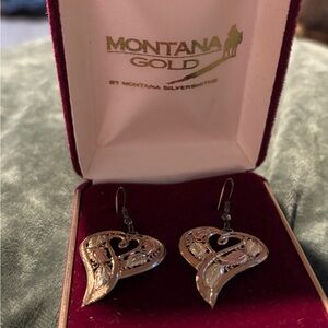 Montana Silversmiths Two-Tone Heart Earrings